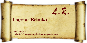 Lagner Rebeka névjegykártya